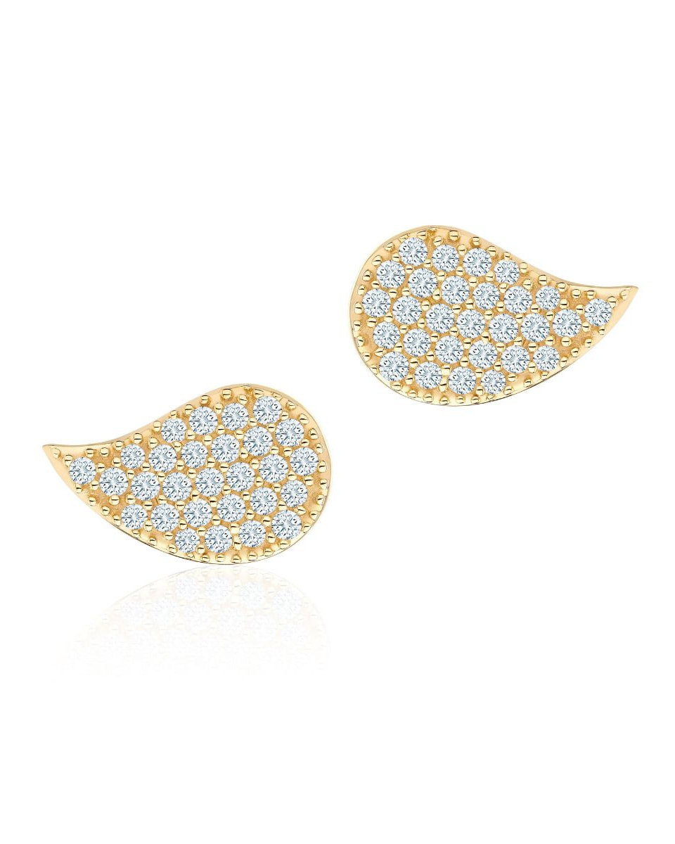 Birks PÉTALE™ large yellow gold and diamond stud earrings
