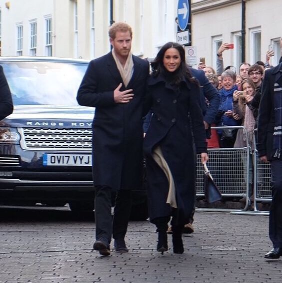 Prince Harry and Meghan Markle arrived in Nottingham this morning for their first official visit together since announcing their engagement.