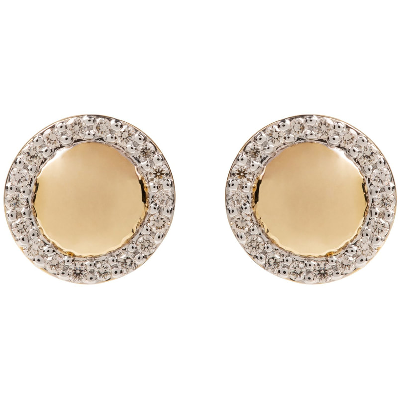 Emily Mortimer 'Hera' Gold & Diamond Stud Earrings