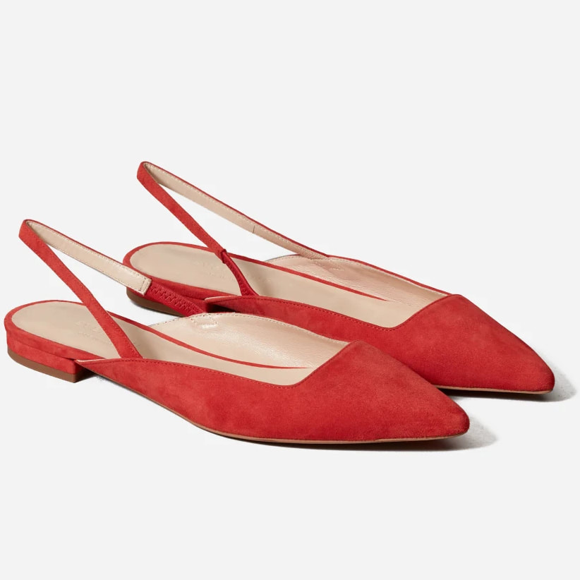 Everlane The Editor Slingback in Persimmon Suede