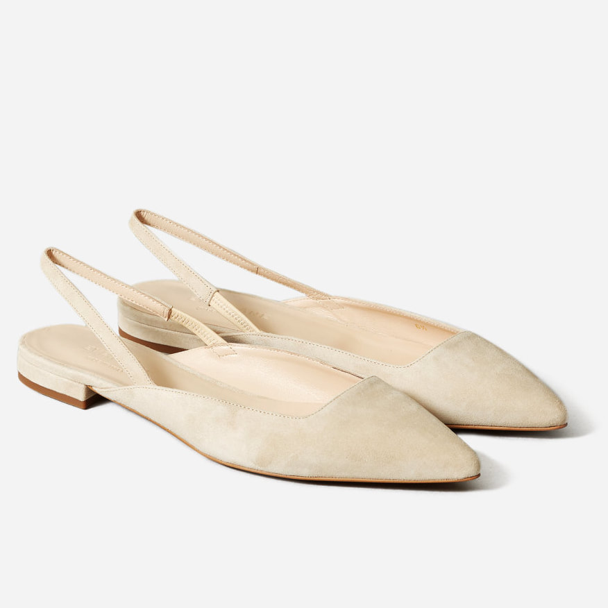 Everlane The Editor Slingback - Natural Suede