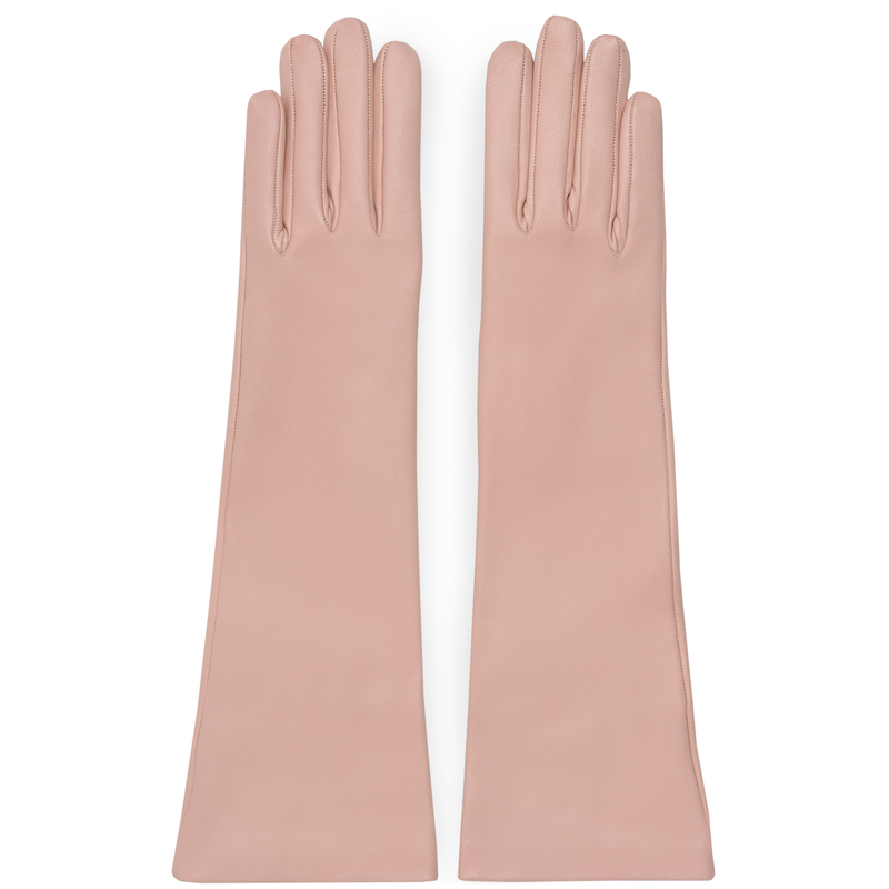 Gianvito Rossi Dahlia Pink Nappa Leather Long Gloves