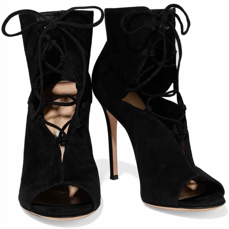 Gianvito Rossi Julia Lace Up Booties