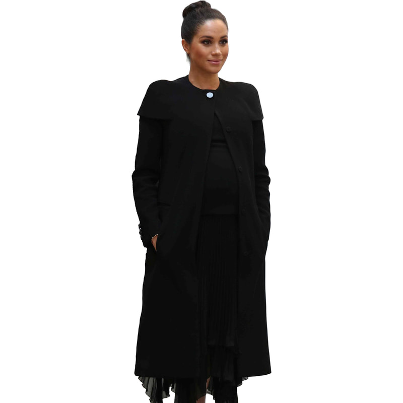 Givenchy Black Caplet Coat