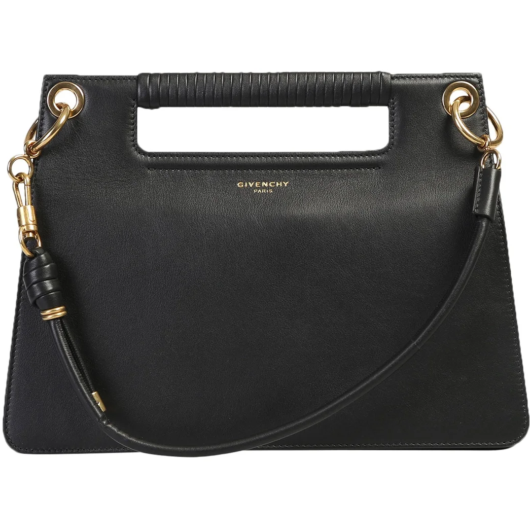 black Givenchy ‘Whip’ medium leather shoulder bag.