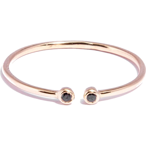 i+i Jewellery Black Diamond Gold Pair Ring