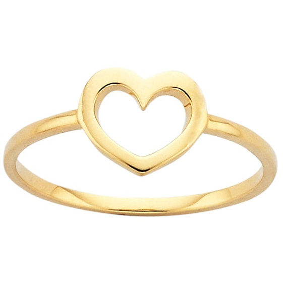 Karen Walker Gold Mini Heart Ring