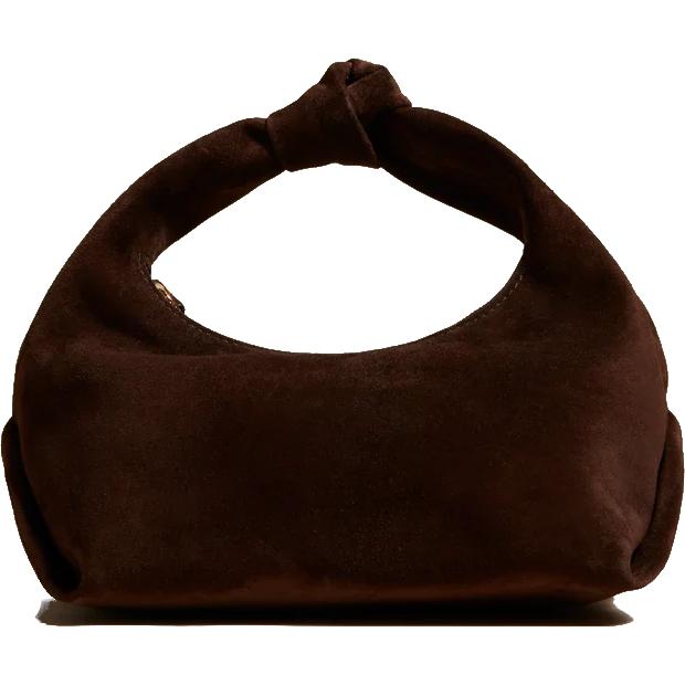 Khaite The Small Beatrice Hobo in Coffee Suede