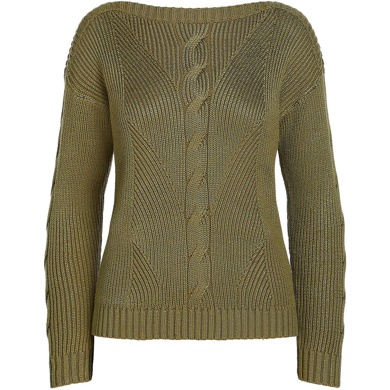 Lauren Ralph Lauren 'Brayan' Cable-Knit Sweater In Olive Fern