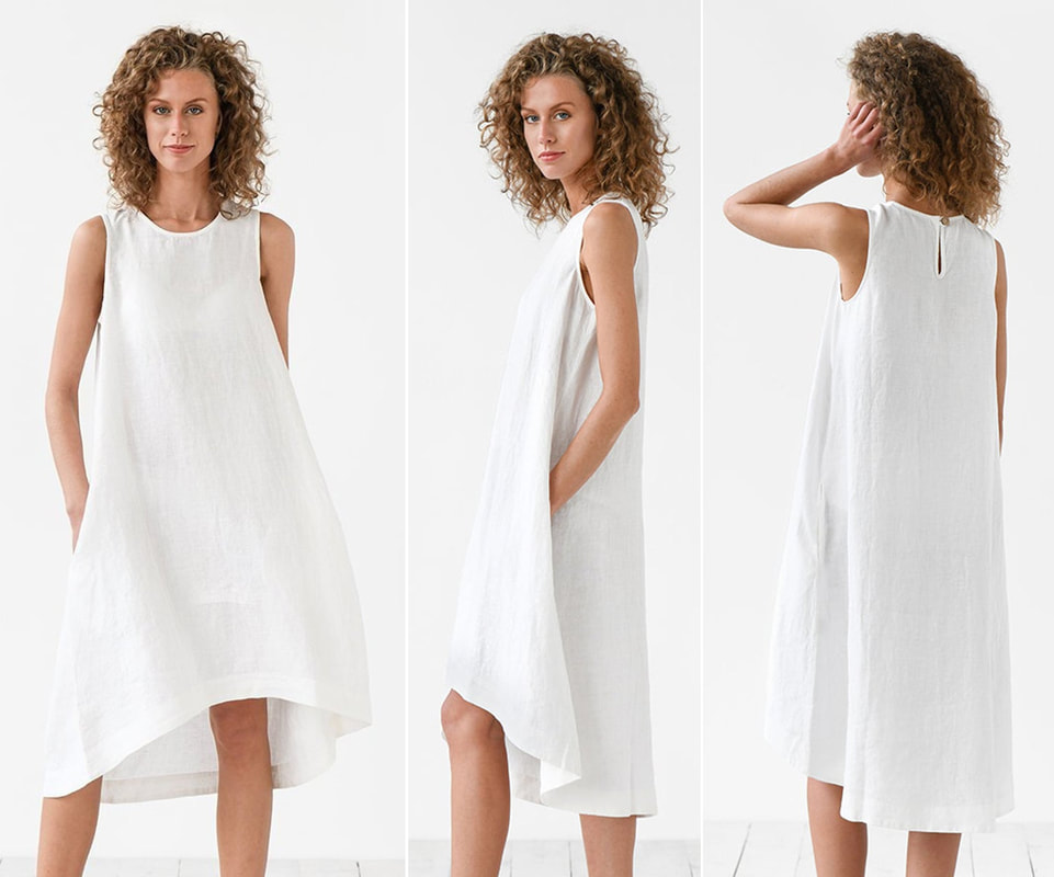 Magic Linen Toscana White Linen Dress