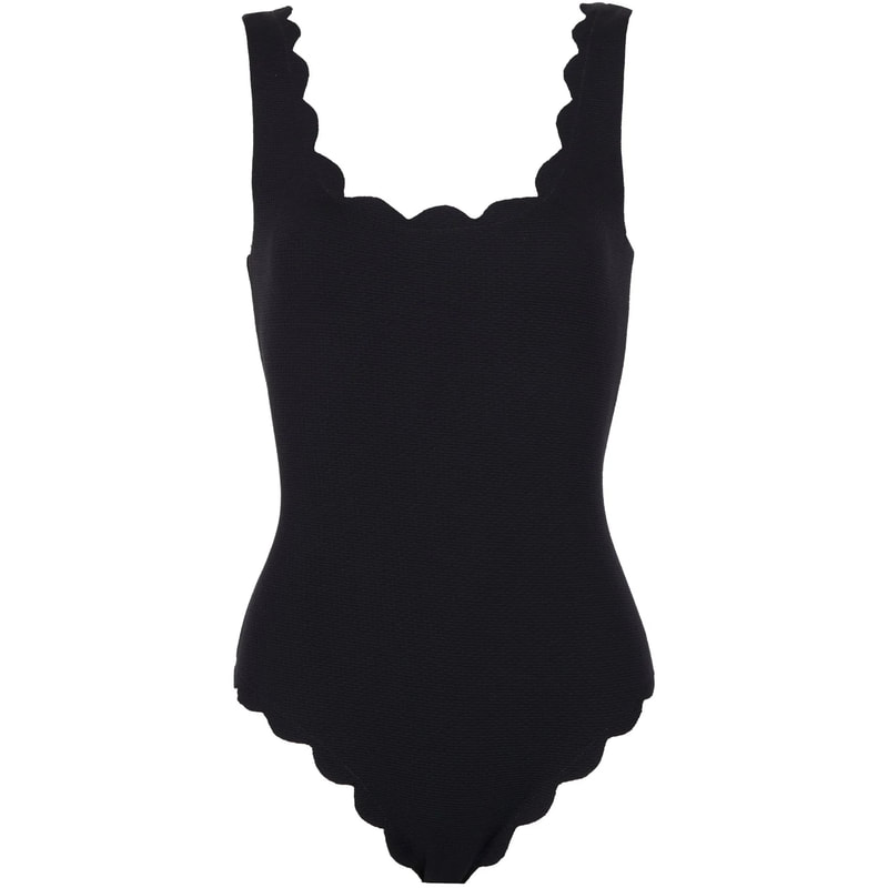 Marysia ‘Palm Springs' Reversible Scalloped Swimsuit In Black