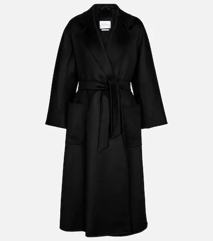 Max Mara ‘Lilia’ cashmere coat in black