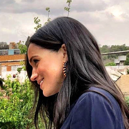 Meghan Duchess of Susex wears Pichulik Magi earrings