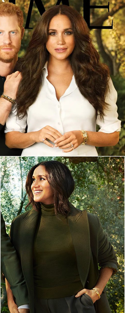 Shiffon Duet Pinky Ring Set as seen on Meghan Markle, the Duchess of Sussex