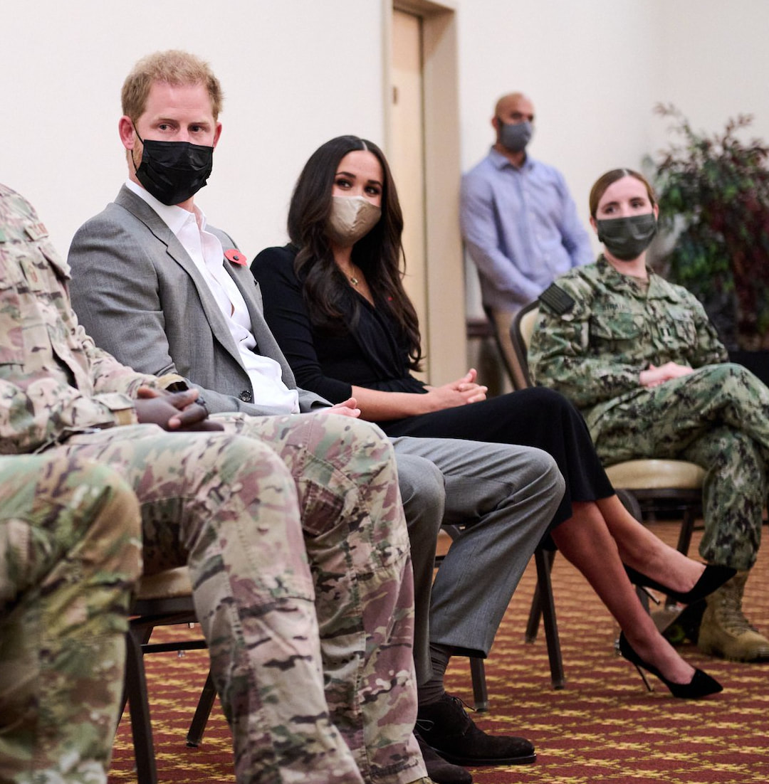 Meghan and Harry also hosted a luncheon for service members and their spouses, and discussed topics like mental health and the importance of community.