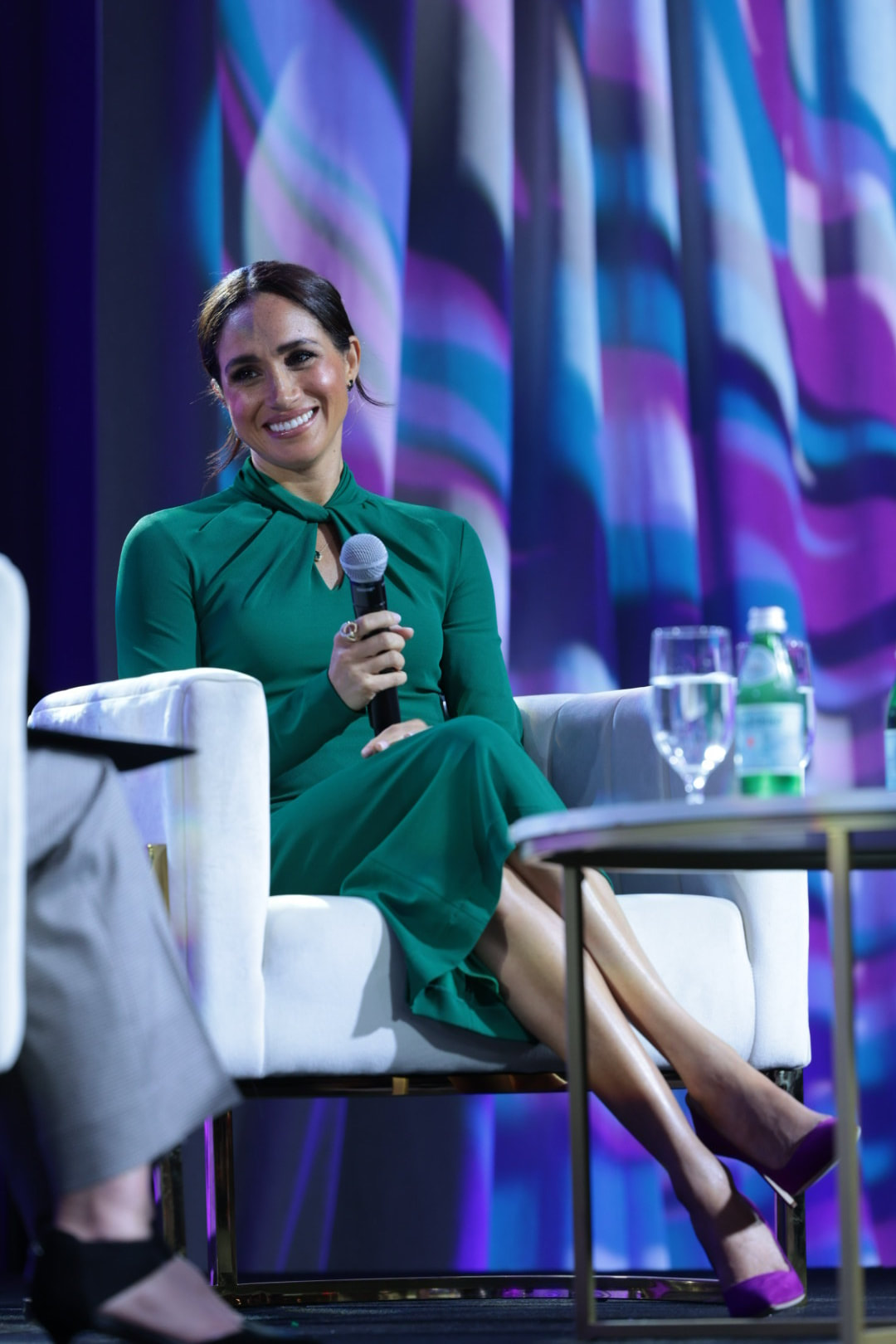 Meghan Markle Duchess of Sussex attended the Women’s Fund of Central Indiana to take part in a discussion focused on women's empowerment and supporting young girls with Rabbi Sandy Sasso.