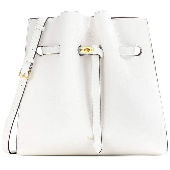 Mulberry Tyndale Bucket Bag in White Leather