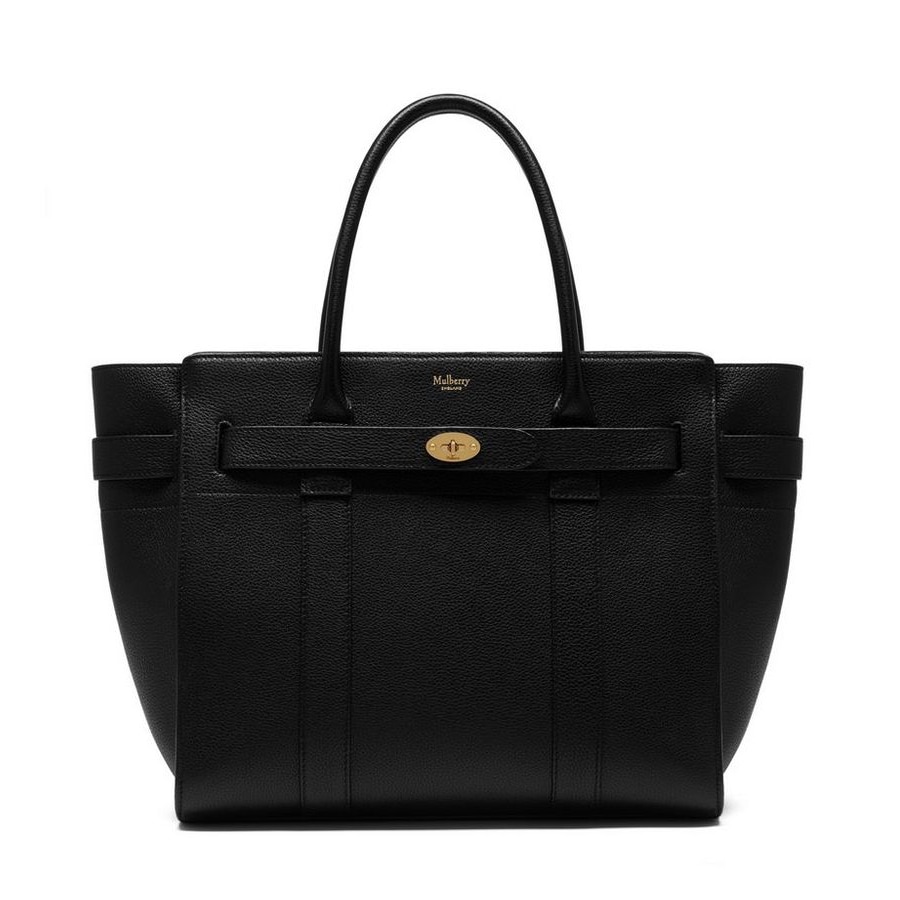 Mulberry Black Zipped Bayswater Leather Bag