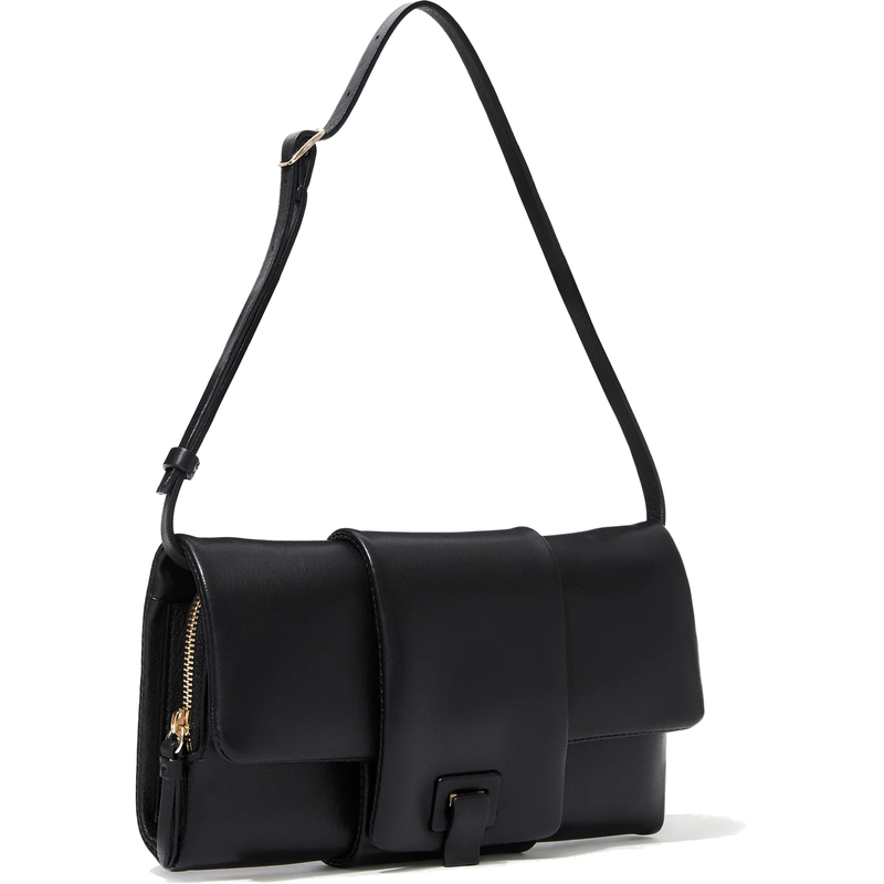 Proenza Schouler Flip Shoulder Bag in Black Leather
