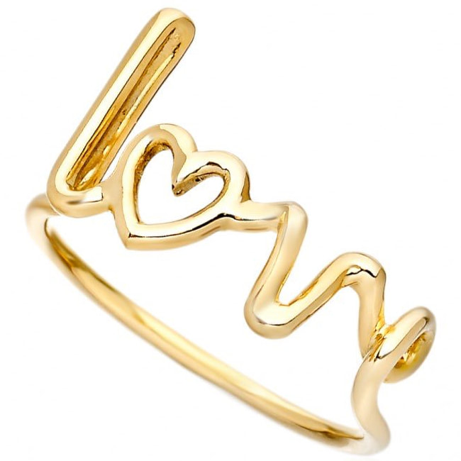 Solange 'Love' Gold Ring