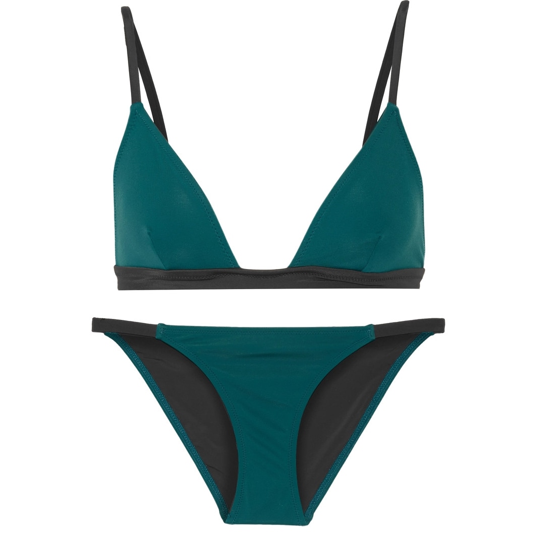 Solid and Striped 'The Morgan' Jade Triangle Bikini