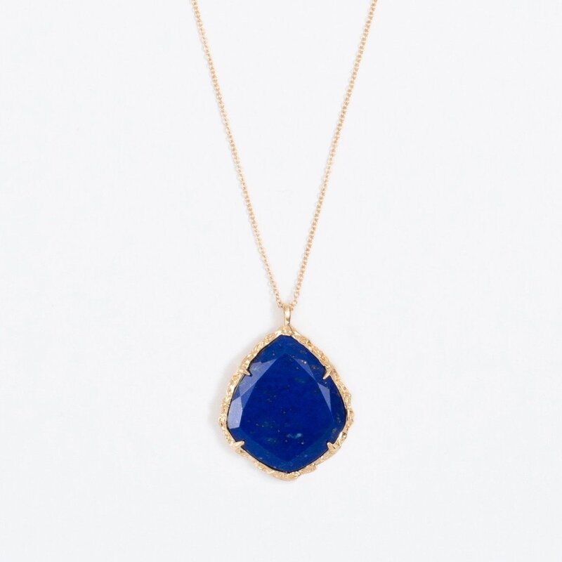 The Airelume Trapezoid Necklace in Lapis from The Class.
