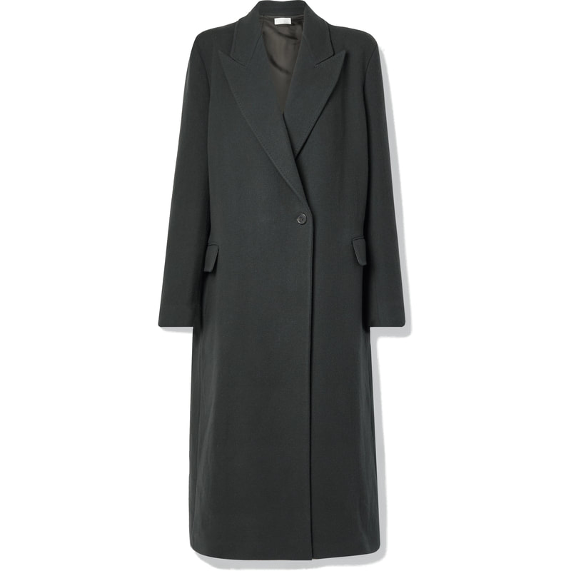 The Row Lance Coat in Dark Forest Green
