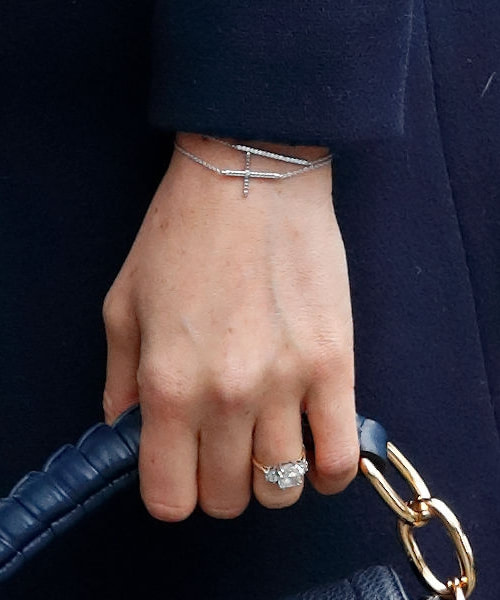 Birks Horizontal Bar Bracelet and the Vanessa Tugendhaft cross bracelet as seen on Meghan Markle
