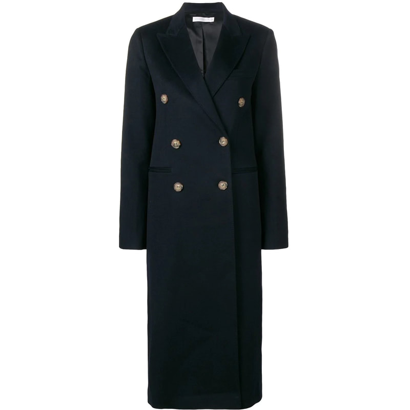 Victoria Beckham Deep Navy Tailored Slim Coat